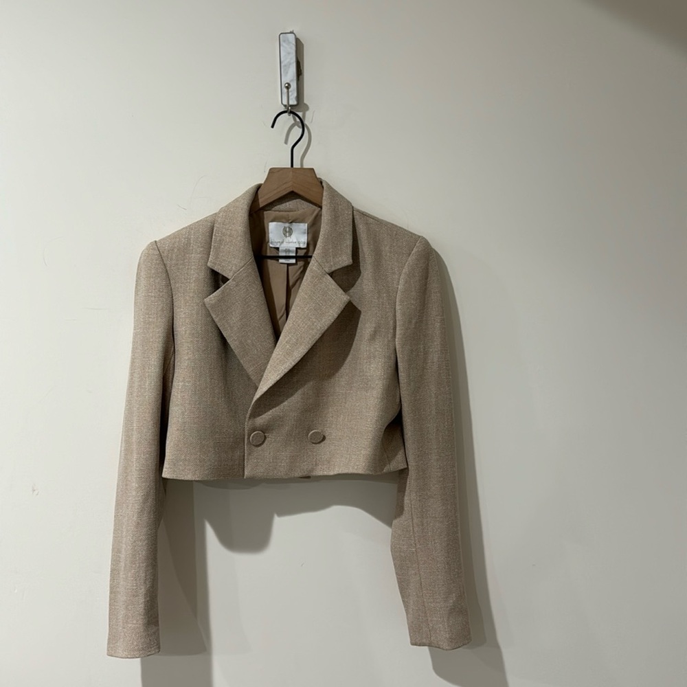 • House Of Harlow 1960 • Womens Blazer Tweed Cropped Medium - Picture 2 of 5